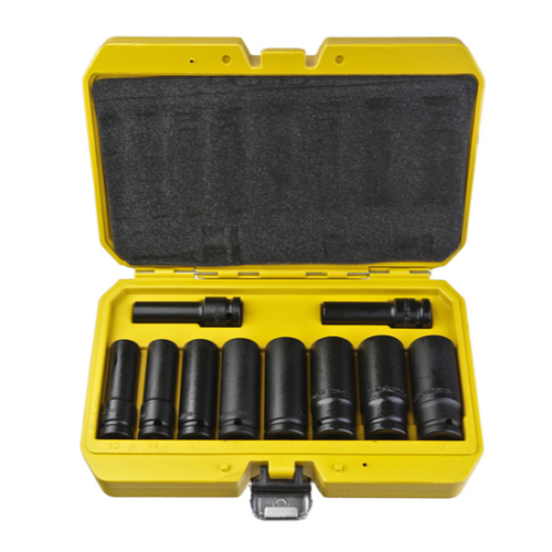 Набор ударных головок CrMo 10 шт 10-24 мм, посадка 1/2", длинные Hanskonner HK1045-18-1/2L