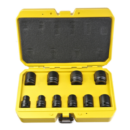 Набор ударных головок CrMo 10 шт 10-24 мм, посадка 1/2", короткие, Hanskonner HK1045-18-1/2S