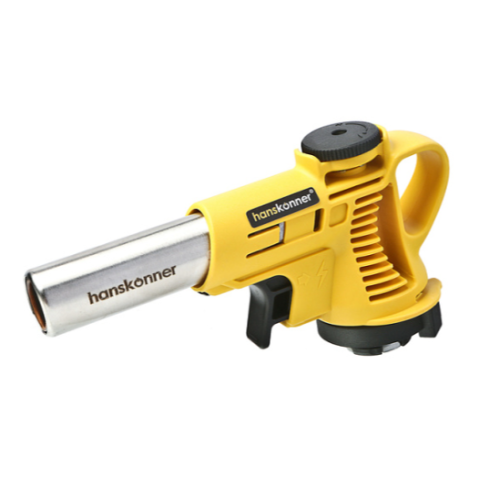 Горелка газовая, пьезоподжиг, керамика в сопле, защита от вспышек, hanskonner HK5015-KL-02
