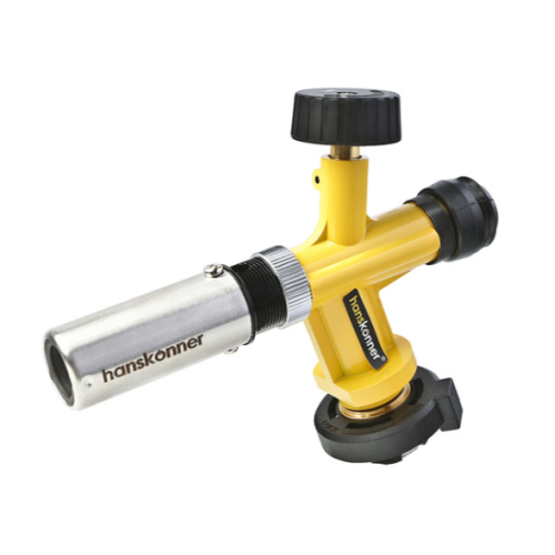 Горелка газовая, пьезоподжиг, регулировка остроты пламени, цинковый корпус, hanskonner HK5015-KL-03