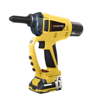 Hanskonner Пистолет заклепочный аккумуляторный 18ВS (2.4, 3.2, 4.0, 4.8 мм), 2х2Ач, ЗУ HRG18PRO