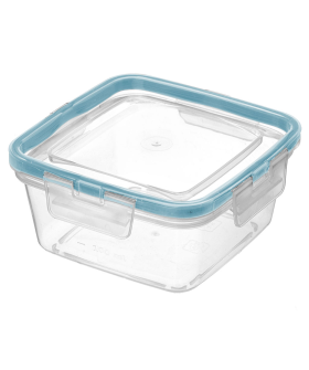 DELTA Контейнер для продуктов герметичный квадратный 0,4 л с защелками (бесцветный) 221103218/02