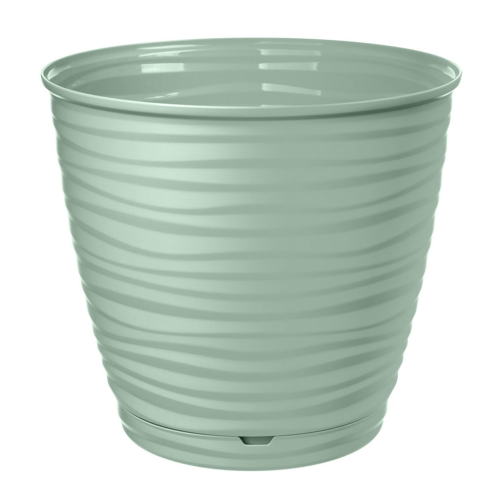 Горшок для цветов Saffron 146 мм, 1,5 л, с поддоном 221610117/03 (светло-зеленый)