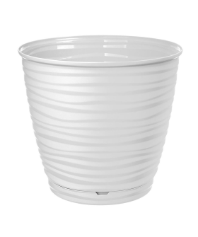 Delta Горшок для цветов Saffron 146 мм, 1,5 л, с поддоном 221610129/01 (белый)