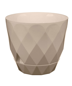 Delta Горшок для цветов "Laurel" 145 мм, 1,3 л с поддоном (бежевый) 221610827/01