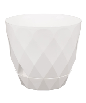 Delta Горшок для цветов "Laurel" 145 мм, 1,3 л с поддоном (белый) 221610829/01