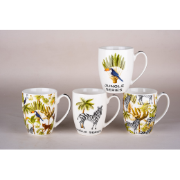 КОРАЛЛ Кружка 350мл Джунгли (микс 4 диз) 8905