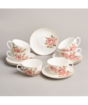 Lefard Чайный Набор Корейская Роза На 6 Пер. 12 Пр. 300 Мл 590-680 Lefard Чайный Набор Корейская Роза На 6 Пер. 12 Пр. 300 Мл 590-680