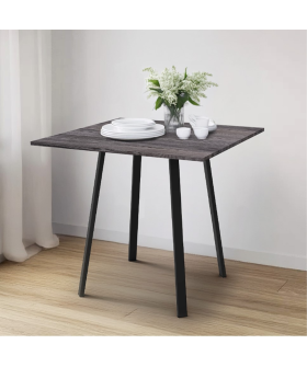 НИКА Стол кухонный обеденный СКО1/ЯЧ ясень черный/матовый черный НИКА Стол кухонный обеденный СКО1/ЯЧ ясень черный/матовый черный