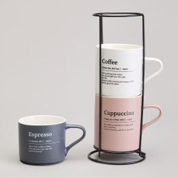 Lefard Набор Кружек 3шт На Метал.подставке 250/320/400мл. 756-471