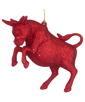 Lefard Елочное Украшениебык Символ Года 2021 12,5*3 См Высота=8,5 См Цвет:красный С Глиттером 865-472