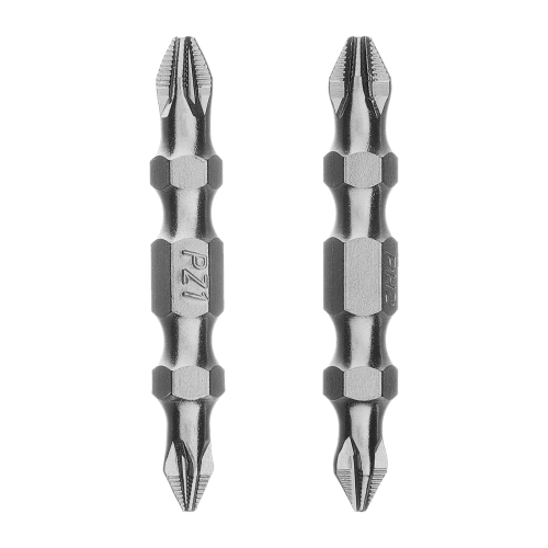 Набор бит двухстор., PH2-PH1х45мм, PZ2-PZ1х45мм, сталь S2, 2 шт. Gross 112111