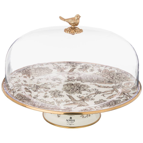Тортовница Agness С Крышкой, Серия Royal Garden Диа.30см. 950-096