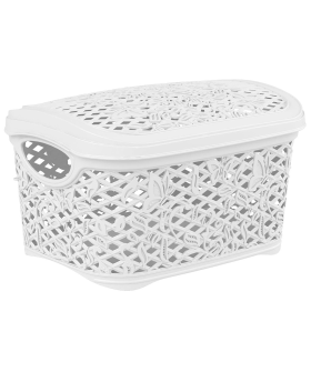 Delta Корзинка для хранения Keeplex Fiori с крышкой 3,3 л, 24,2×18×14 см KL401211048 белое облако Delta Корзинка для хранения Keeplex Fiori с крышкой 3,3 л, 24,2×18×14 см KL401211048 белое облако