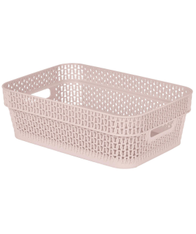 Delta Корзина для хранения Keeplex Ajur с ручками 3 л, 27,1×18,3×8,7 см KL411010005 бежевый топаз Delta Корзина для хранения Keeplex Ajur с ручками 3 л, 27,1×18,3×8,7 см KL411010005 бежевый топаз