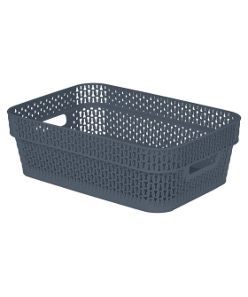 Delta Корзина для хранения Keeplex Ajur с ручками 3 л, 27,1×18,3×8,7 см KL411010026 космический серый Delta Корзина для хранения Keeplex Ajur с ручками 3 л, 27,1×18,3×8,7 см KL411010026 космический серый