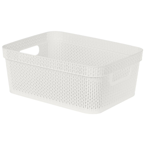 Корзина для хранения Keeplex Ajur с ручками 11 л, 36,5×27×14,1 см KL411410048 белое облако