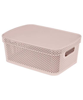 Delta Корзина для хранения Keeplex Ajur с крышкой 11 л, 38×27×14,3 см KL411511005 бежевый топаз Delta Корзина для хранения Keeplex Ajur с крышкой 11 л, 38×27×14,3 см KL411511005 бежевый топаз