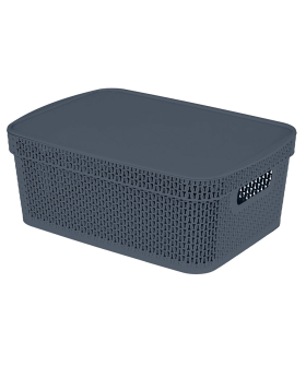Delta Корзина для хранения Keeplex Ajur с крышкой 11 л, 38×27×14,3 см KL411511026 космический серый