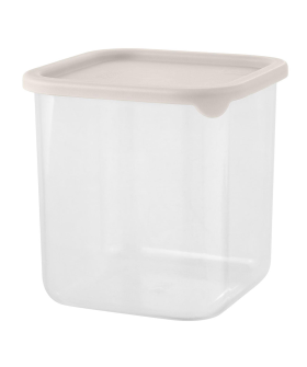 DELTA Банка для сыпучих продуктов Sugar&Spice Vanilla 0,8 л, квадратная, с гибкой крышкой SE168410005 латте