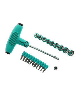 Sturm Отвертка с насадками, 21 предмет, Т-образная ручка, магнитный наконечник, CrV 1040-09-S21 Sturm Отвертка с насадками, 21 предмет, Т-образная ручка, магнитный наконечник, CrV 1040-09-S21