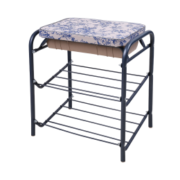 НИКА Банкетка Haushalt НБ1/J в стиле Де Жуи/сапфир