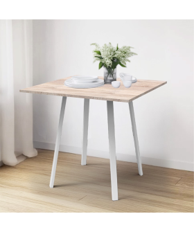 НИКА Стол кухонный обеденный СКО1/ДС дуб сонома/бежевый металлик НИКА Стол кухонный обеденный СКО1/ДС дуб сонома/бежевый металлик