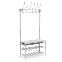 НИКА Вешалка напольная в прихожую ВПШ2/МС-К светло-серый/матовый серый