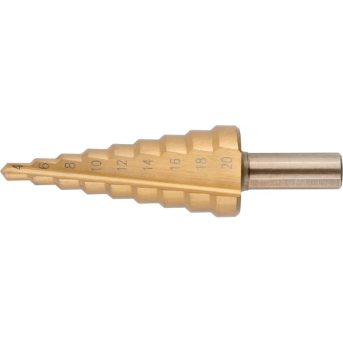 Сверло по металлу ступенчатое 4*20мм 9 шагов