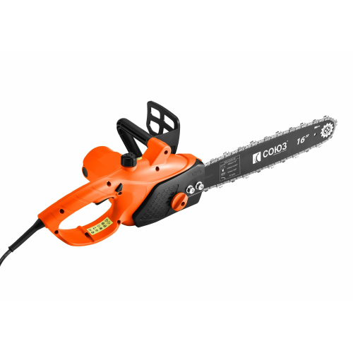 Пила электрическая цепная СОЮЗ, 2,2 кВт, шина 16", 57 звеньев, шаг цепи 3/8" ПЦС-2240