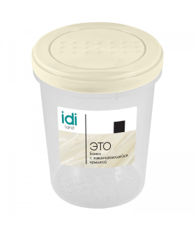 DELTA Банка для хранения продуктов с закруч.крышкой Asti 1л, светло-бежевый 221102025/01