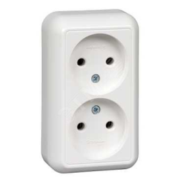 Розетка двойная внешняя РА16-302(02)