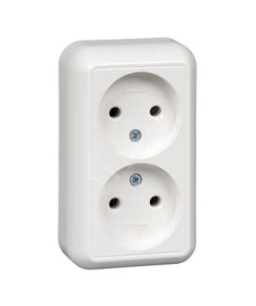 Розетка двойная внешняя РА16-302(02) Розетка двойная внешняя РА16-302(02)