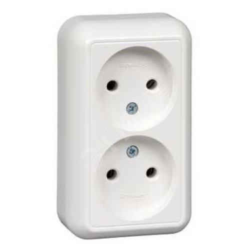 Розетка двойная внешняя РА16-302(02)