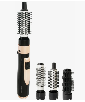 ERGOLUX Фен-щетка ELX-HD04-C64 чёрного и золотистого