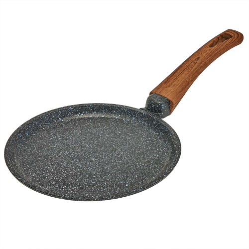 Сковорода блинная 22 см с антипригарным покрытием и ручкой soft-touch 0822-14 линейка Гранит серия "Мегалит 14"