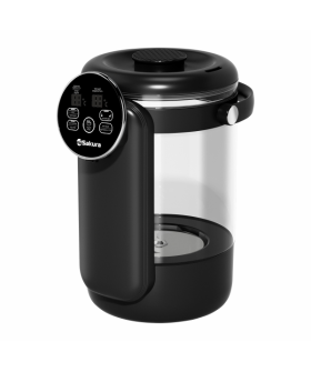 Sakura Термопот SA-1374BK Premium 4,5л стекл. LCD сенсор 13темп замок таймер