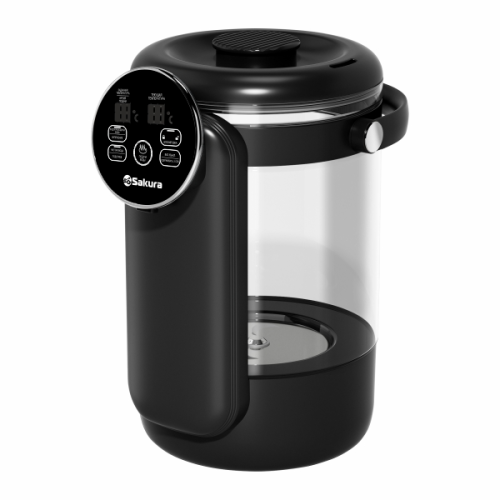 Термопот Sakura SA-1374BK Premium 4,5л стекл. LCD сенсор 13темп замок таймер