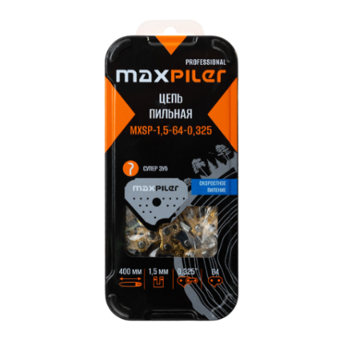 Цепь пильная MAXPILER MXSP-1,5-64-0,325 (GCS45-D1,D,PATRIOTPT445,MaxCutMC146) металл. коробка