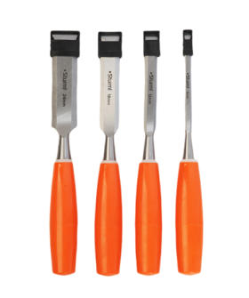 Sturm Набор стамесок, 6, 12, 18, 24 мм, УГЛЕРОДИСТАЯ СТАЛЬ, 50 HRC, PROMO 1063-02-H4SP