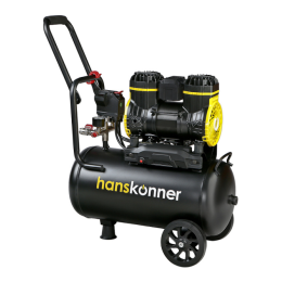 Hanskonner Компрессор воздушный безмасляный 1450 Вт, 240л/мин, ресивер 24л, 8 бар HAC241