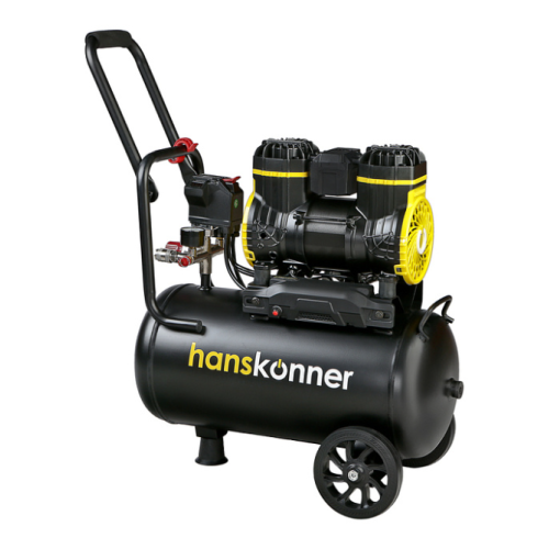 Компрессор воздушный безмасляный Hanskonner 1450 Вт, 240л/мин, ресивер 24л, 8 бар HAC241