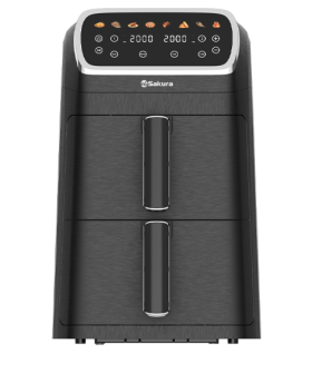 Sakura Аэрогриль SA-7694BK 2чаши по 5л, таймер