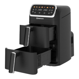 Sakura Аэрогриль SA-7694BK 2чаши по 5л, таймер