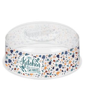 DELTA Крышка для СВЧ "Bergamo" 250 мм с декором "Терраццо" (бесцветный) 223134301/00