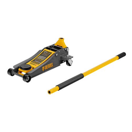 Домкрат гидравлический подкатной, 2,5 т, 85-430 мм, быстрый подъем, низкий подхват, проф. Denzel 51252
