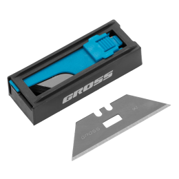 Gross Лезвия, 19 мм, SK2 Black, трапециевидные, выдвижной пластиковый пенал, 10 шт. 79377