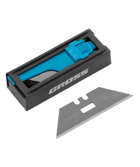 Gross Лезвия, 19 мм, SK2 Black, трапециевидные, выдвижной пластиковый пенал, 10 шт. 79377 Gross Лезвия, 19 мм, SK2 Black, трапециевидные, выдвижной пластиковый пенал, 10 шт. 79377