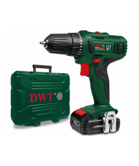 DWT Аккумуляторный шуруповерт ABS 18В LI-ion-2 ВМС, 1.5Aч, 10мм, 45Нм