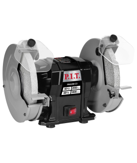 P.I.T. Станок точильный электрич. PBG200-C3  (500Вт, 2950об/мин, Ø200х12,7х20/200х16х20мм, пылезащ.)
